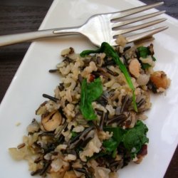 Wild Rice With Spinach And Hazelnuts recipe