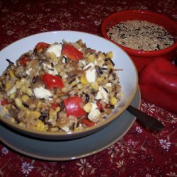 Wild Rice With Peppers And Feta recipe