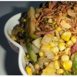 Sauteed Corn And Brussel Sprouts recipe