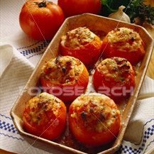 Greek Style Stuffed Tomatoes And Green Peppers recipe