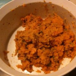 Mashed Sweet Potatoes With Pistachios recipe