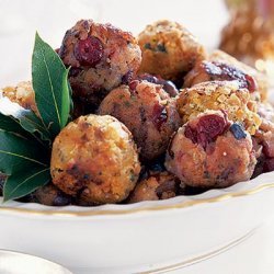 Chopped Chestnuts Bacon And Cranberry Stuffing Bal... recipe
