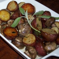 Sage Roasted Mushrooms And Red Potatoes recipe