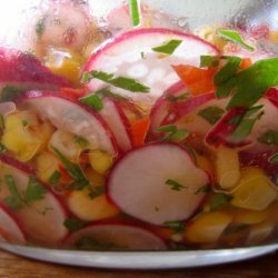 Spicy Corn And Radish Salad recipe
