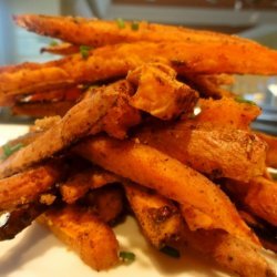 Baked Sweet & Spicy Sweet Potato Fries recipe