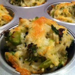 Baked Cheddar Broccoli Rice Cups recipe