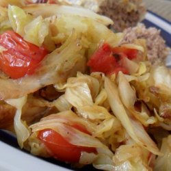 Roasted Cabbage With Balsamic Vinegar And Sweet Gr... recipe