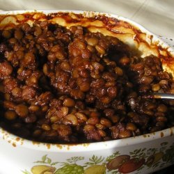 Baked Lentils With Tangy Barbeque Sauce recipe