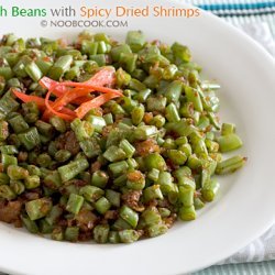 French Beans With Spicy Dried Prawnshei Bi Hiam recipe