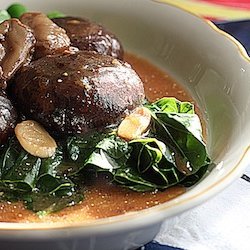 Kai Lan With Stewed Mushroom And Mini Abalone And ... recipe