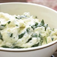 Garlic Spinach Mashed Potatoes recipe