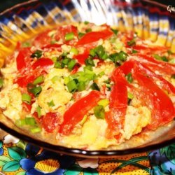Fried Tomatoes And Eggs recipe