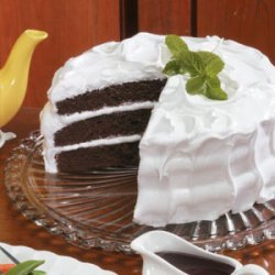 Brown Velvet Cake With Fluffy White Frosting recipe