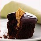 Dark Chocolate Cupcakes With Peanut Butter Filling recipe