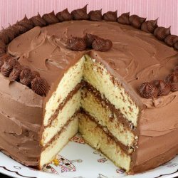 Yellow Buttermilk Cake With Quick Fudge Frosting recipe