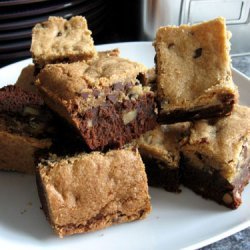 Chocolate Chip Cookie Topped Brownies recipe