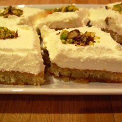 Pistachios Semolina Cream Squares recipe