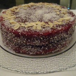 Raspberry Coconut Pound Cake recipe