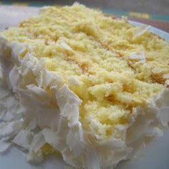 Hot Milk Sponge Cake With Coconut Topping recipe