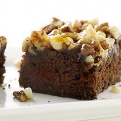 Triple Nut Chocolate Upside-down Cake recipe