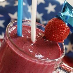 Red, White, and Blue Fruit Smoothie recipe