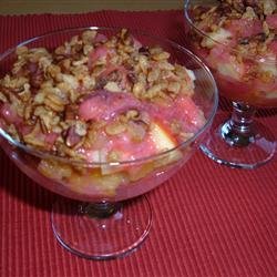 Strawberry-Sauced Crunchy Fruit Salad recipe