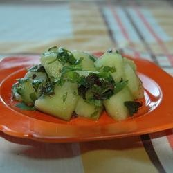 Fresh Mint and Cilantro Melon Salad recipe