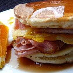Leftover Pancake Breakfast Sandwich recipe