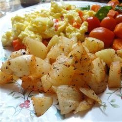 Spicy Potatoes and Scrambled Eggs recipe