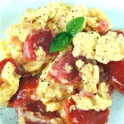 Fresh Tomato Parmesan Scramble recipe