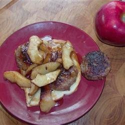 Sausage Sandwich with Sauteed Apple Slices recipe