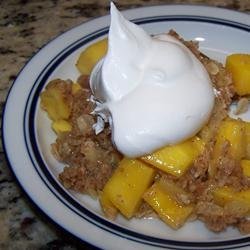 Mango Passion Fruit Crumble recipe