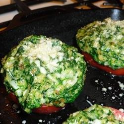 Ms B's Spinach-Topped Tomatoes recipe