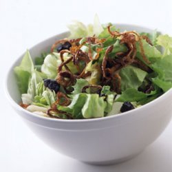 Escarole Salad with Fried Shallots and Prunes recipe
