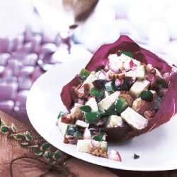 Waldorf Salad with Cranberries and Pecans in Radicchio Cups recipe