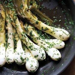 Butter-Braised Spring Onions with Lots of Chives recipe