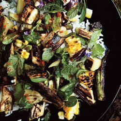 Grilled Vegetable and Rice Salad with Fish-Sauce Vinaigrette recipe