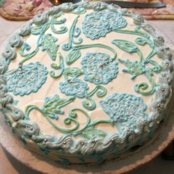 Soothing Blue And Green Cake recipe