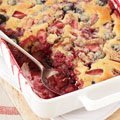 Mixed Berry Spoon Cake recipe