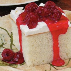 White Cake With Raspberry Sauce recipe