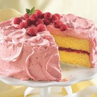 Lemon Cake With Raspberry Mousse recipe
