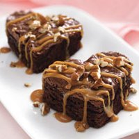 Caramel Pecan Brownie Hearts recipe