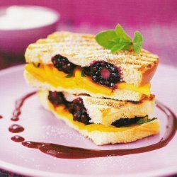 Mango  And Mint  With Warm Blackberry Coulis  Dess... recipe