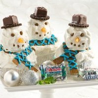 Snowman Chocolate Mint Cupcakes recipe