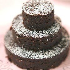 Tiny Individual Brownie Wedding Cakes recipe
