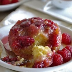 Upside Down Raspberry And Orange Syrup Cakes recipe