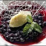 Semolina Dumplings With Blueberry Cold Sweet Soup recipe