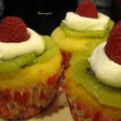 Vanilla Cupcake With Fruit Topping recipe