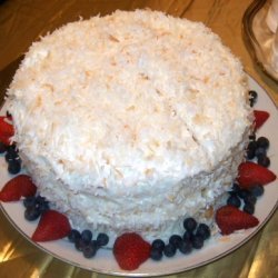 Coconut Layer Cake With Passion Fruit Filling recipe