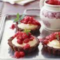 Pumpkin Cream Tarts With Candied Cranberries recipe